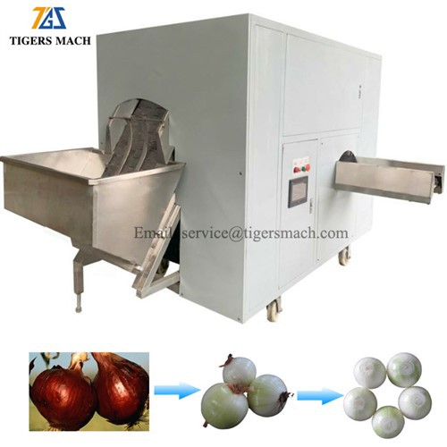 양파 껍질 벗기기 및 뿌리 절단기